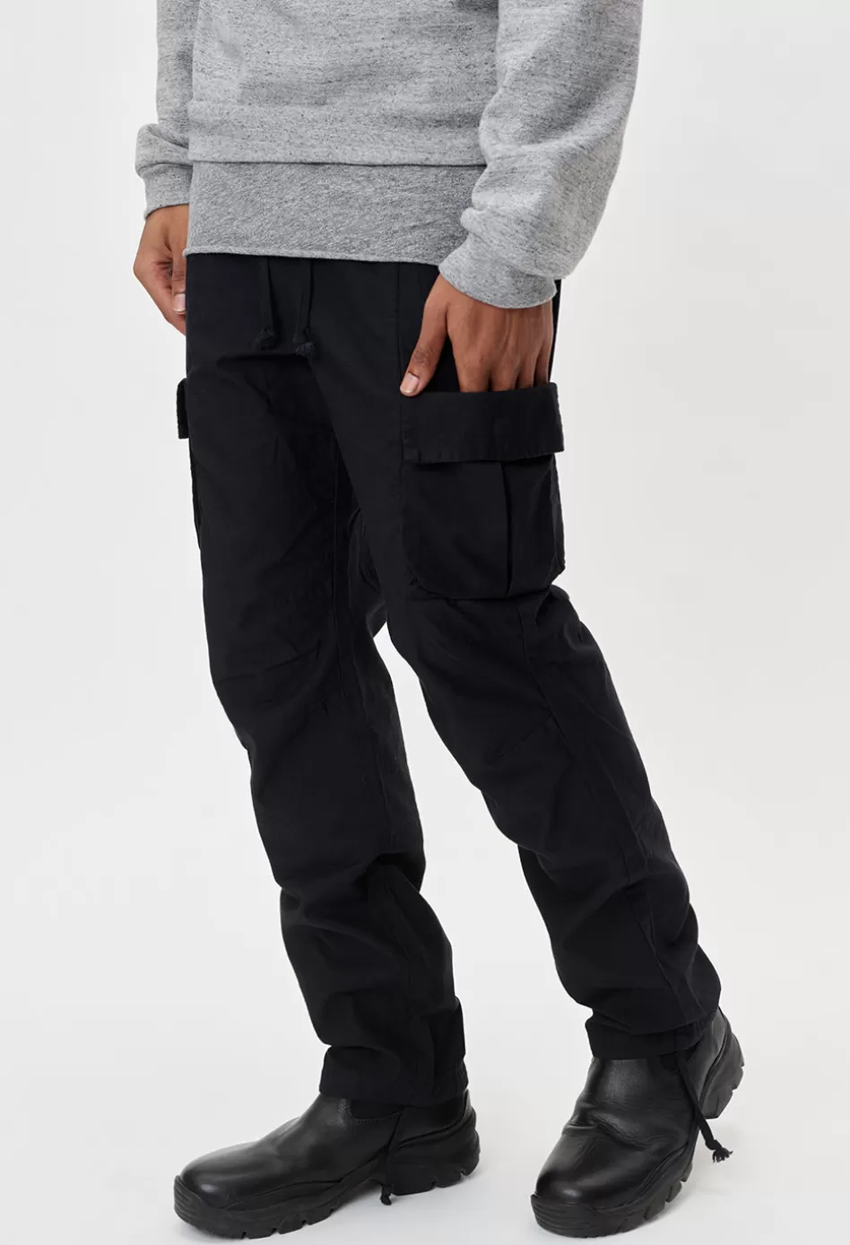 Outlet JOHN ELLIOTT Back Sateen Cargo Pants Black