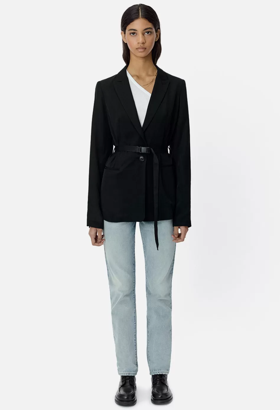 Cheap JOHN ELLIOTT Belted Blazer Black