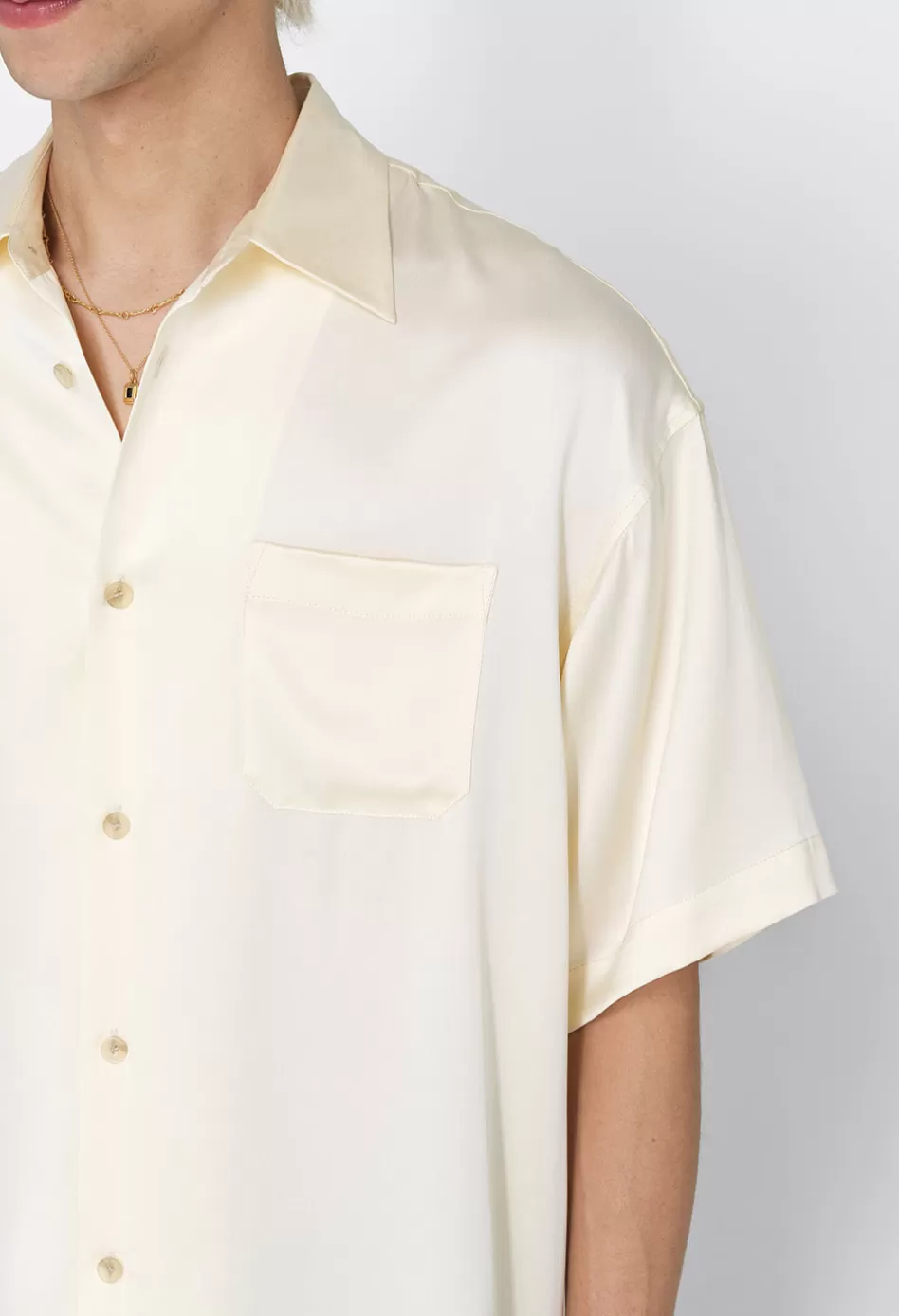 Outlet JOHN ELLIOTT Brushed Silk Button Up Salt