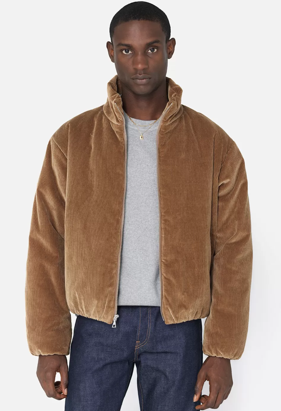 Best Sale JOHN ELLIOTT Corduroy Puffer Jacket Camel