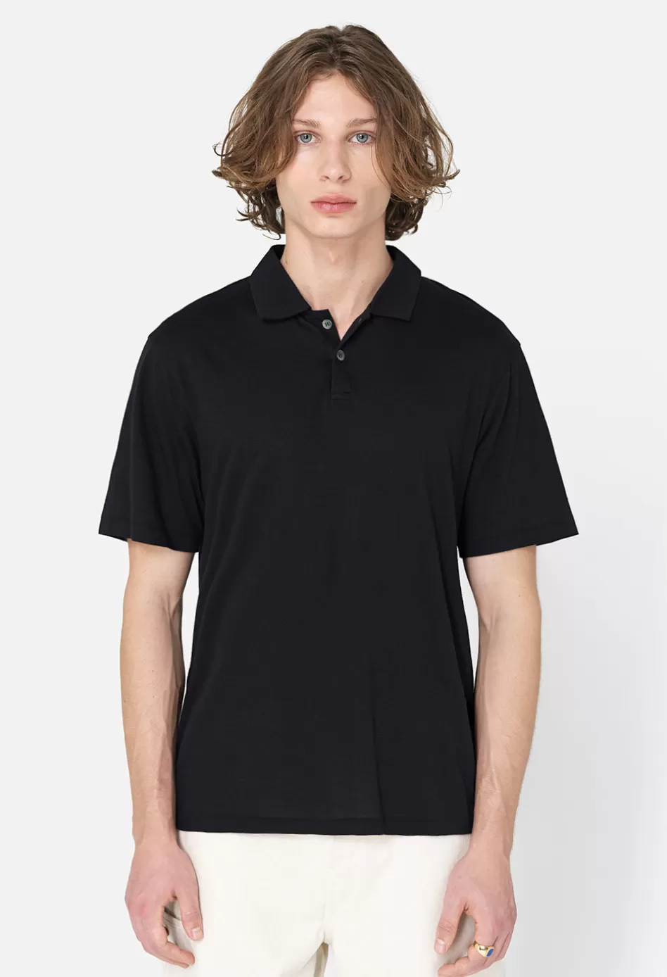 Outlet JOHN ELLIOTT Cotton Cashmere Polo Black