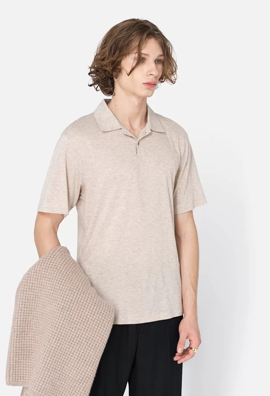 Outlet JOHN ELLIOTT Cotton Cashmere Polo Tan