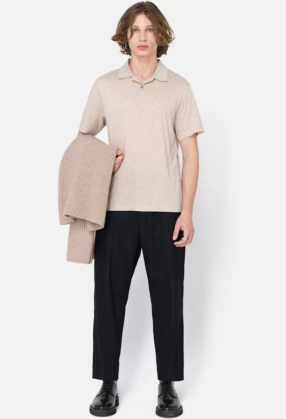 Outlet JOHN ELLIOTT Cotton Cashmere Polo Tan