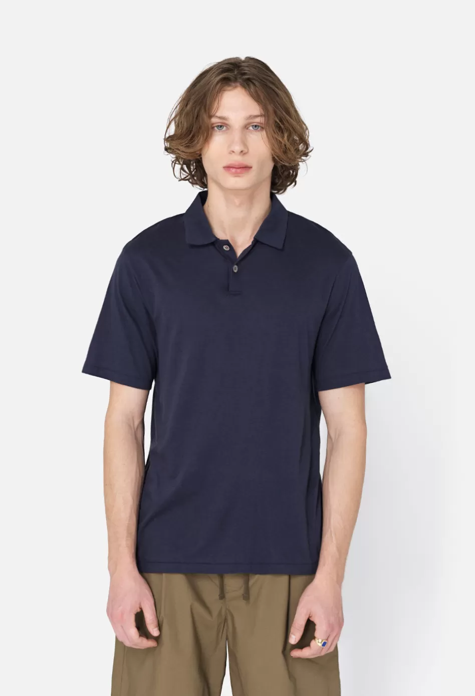 Best Sale JOHN ELLIOTT Cotton Cashmere Polo Navy