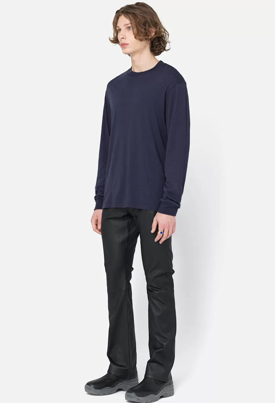 Fashion JOHN ELLIOTT Cotton Cashmere Pullover Navy