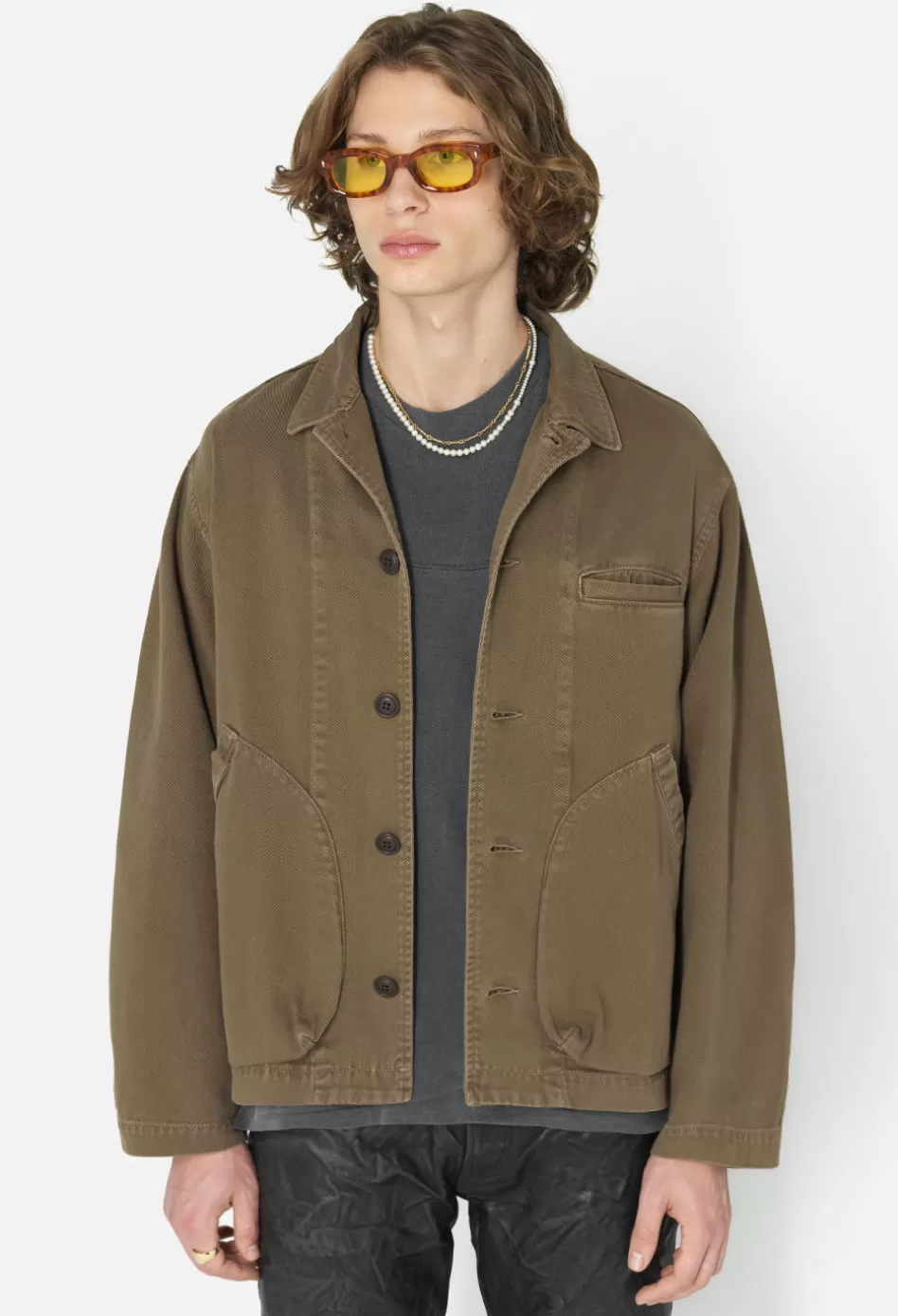 Best JOHN ELLIOTT Cotton Chore Jacket Brown