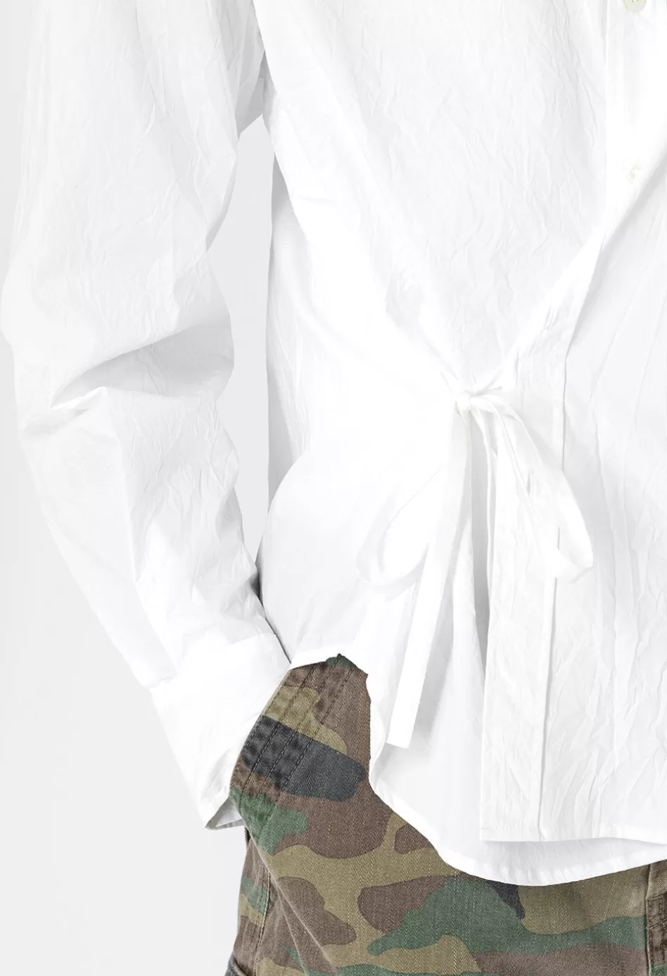 Cheap JOHN ELLIOTT Crinkled Kimono Shirt White