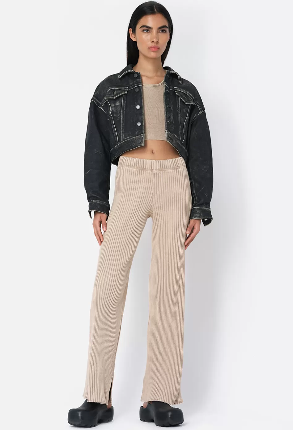 Clearance JOHN ELLIOTT Cropped Leather Thumper Drifter