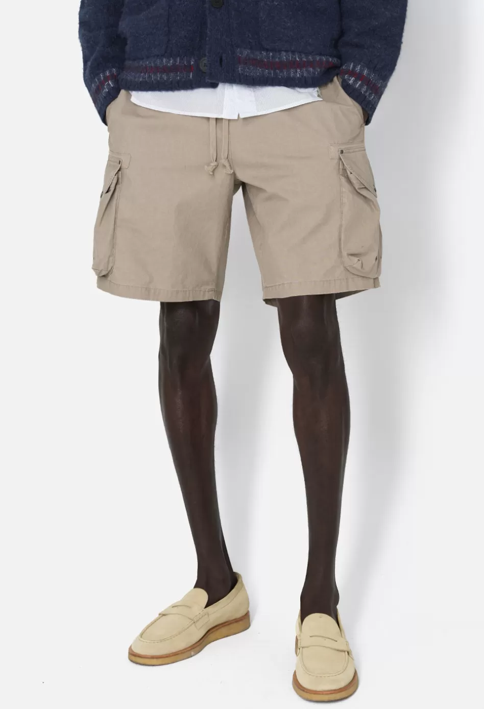 Cheap JOHN ELLIOTT Deck Cargo Shorts Khaki