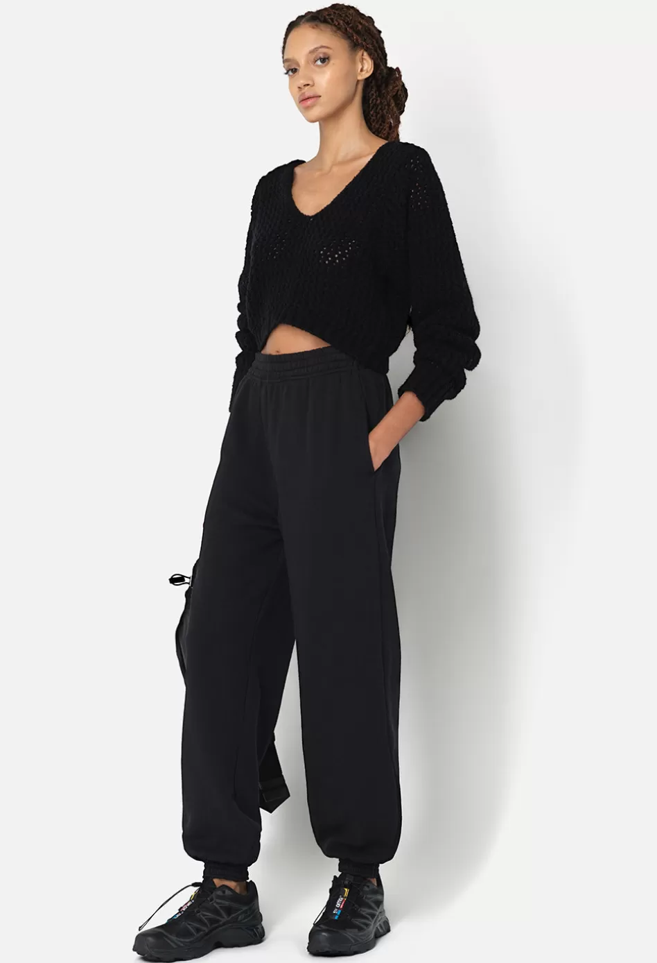 Cheap JOHN ELLIOTT Fleeced Balloon Sweats Black