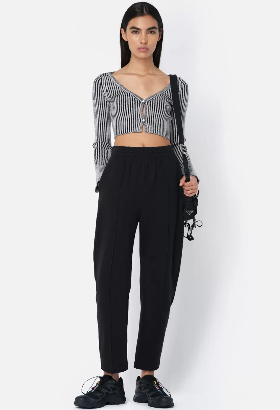 Best Sale JOHN ELLIOTT Fleeced Pintuck Sweatpant Black