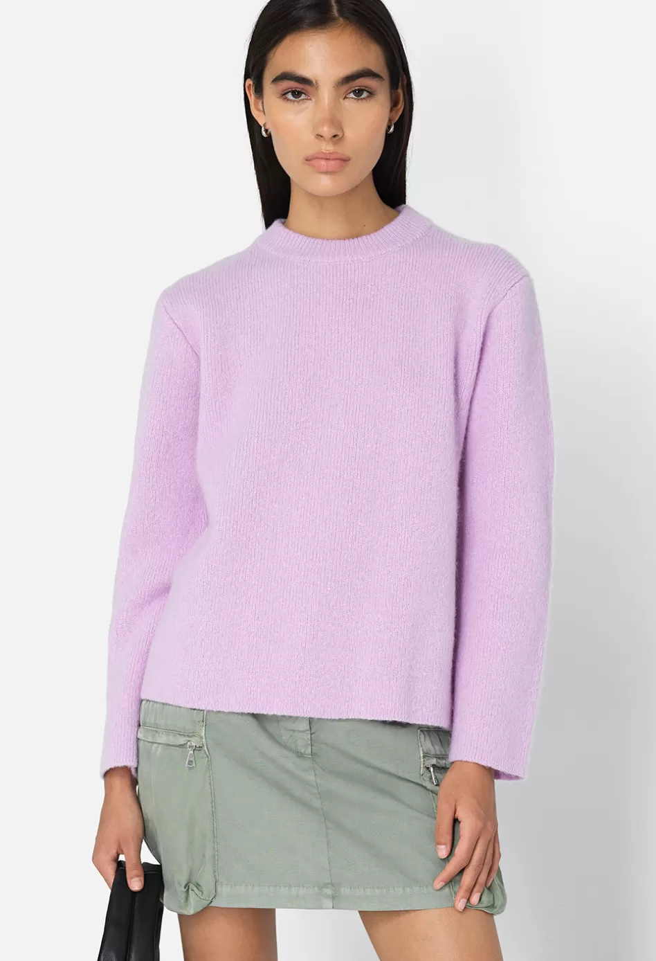 Best JOHN ELLIOTT Foggy Wool Crew Sweater Blush