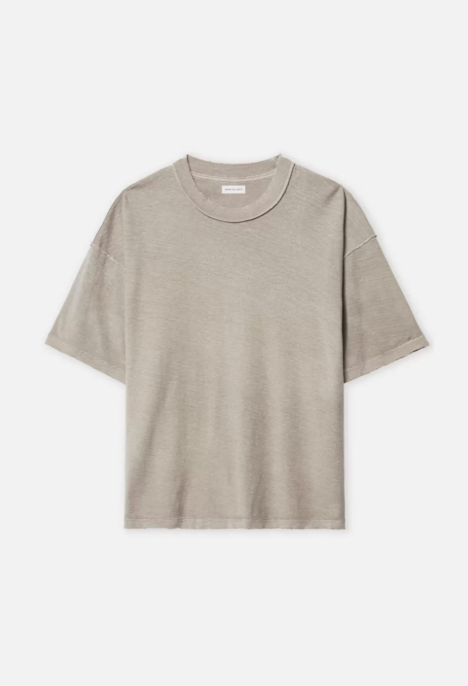 Shop JOHN ELLIOTT Folsom Reversed Cropped Tee VintageKhaki