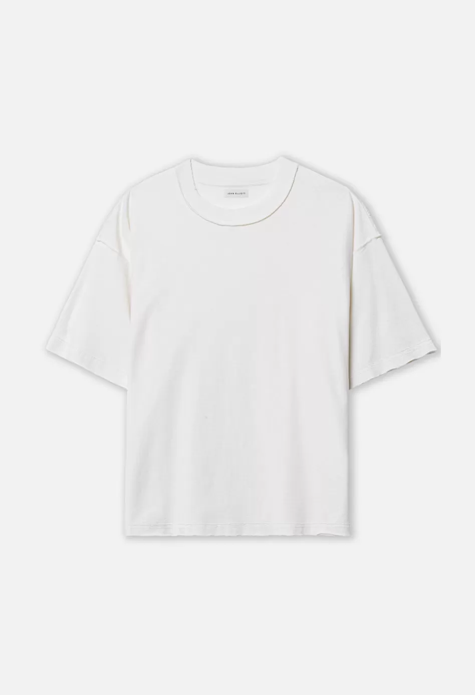 Shop JOHN ELLIOTT Folsom Reversed Cropped Tee VintageWhite