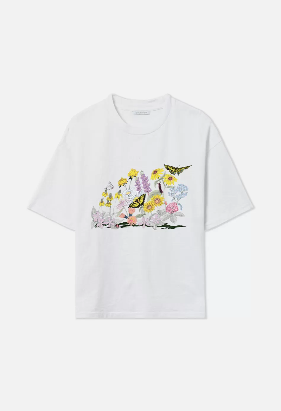 Cheap JOHN ELLIOTT Garden Riviera Cropped Tee White