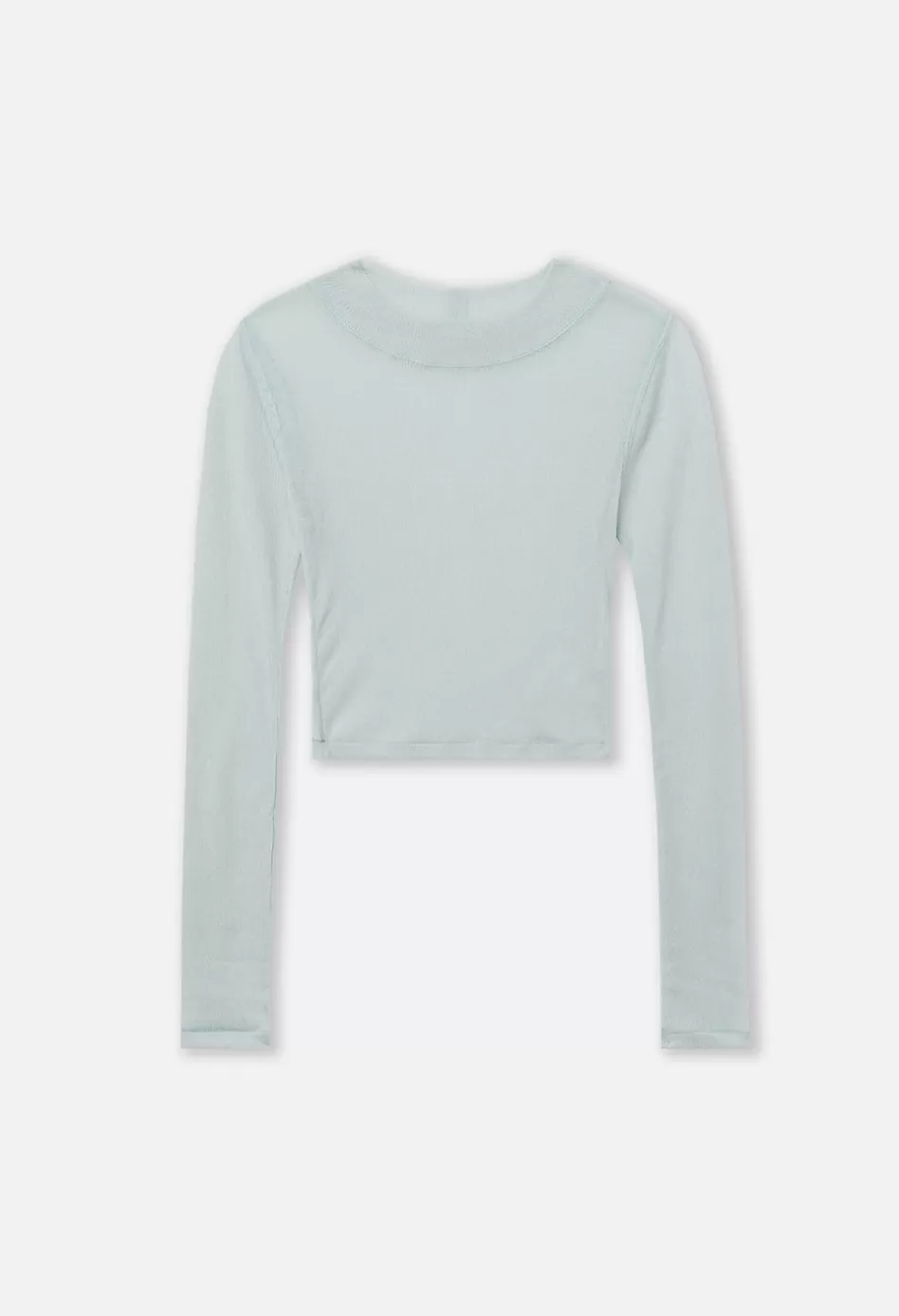 Fashion JOHN ELLIOTT Gauze Rib LS Cropped Tee Sky