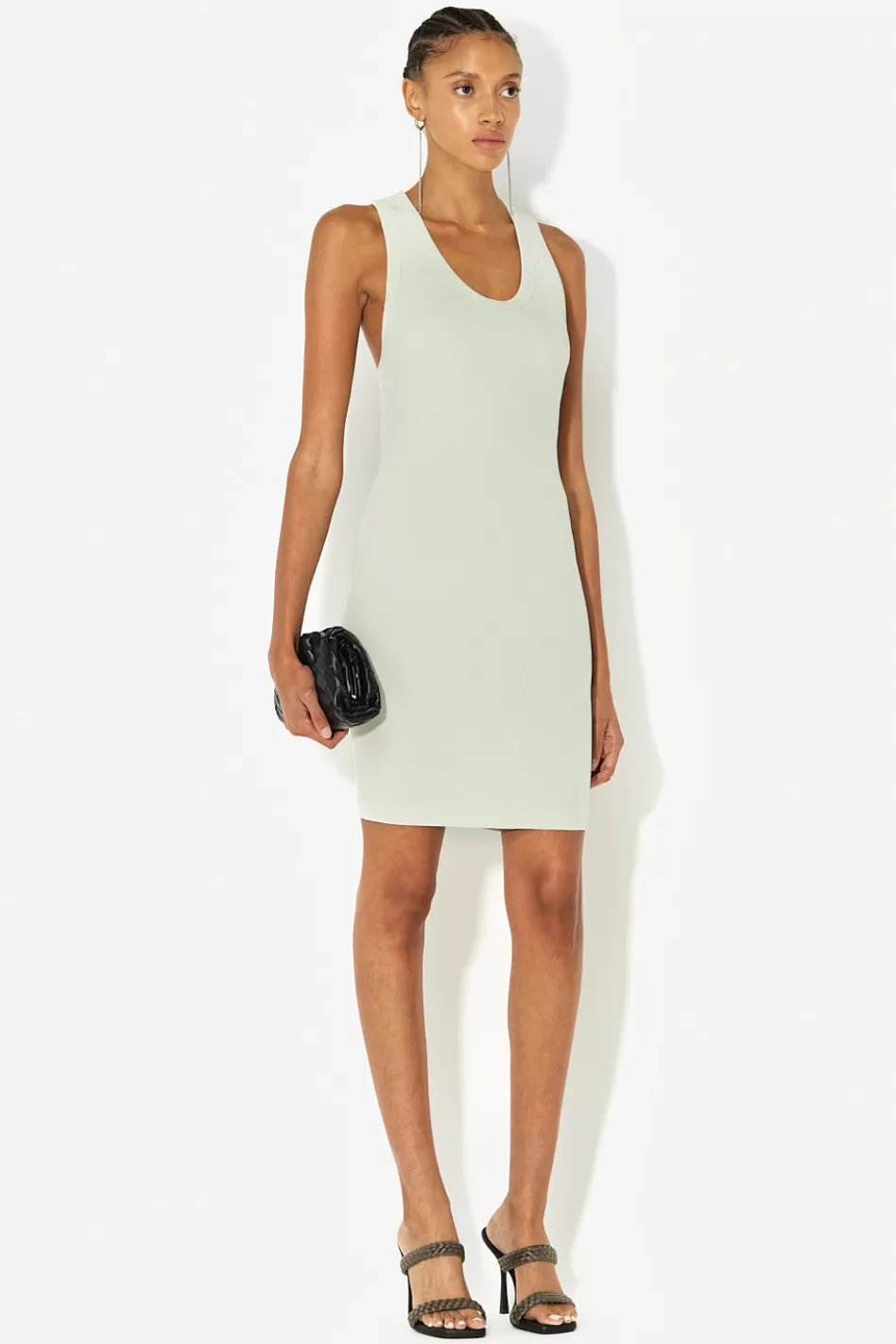 Store JOHN ELLIOTT Gemini Rib Racerback Dress Mint