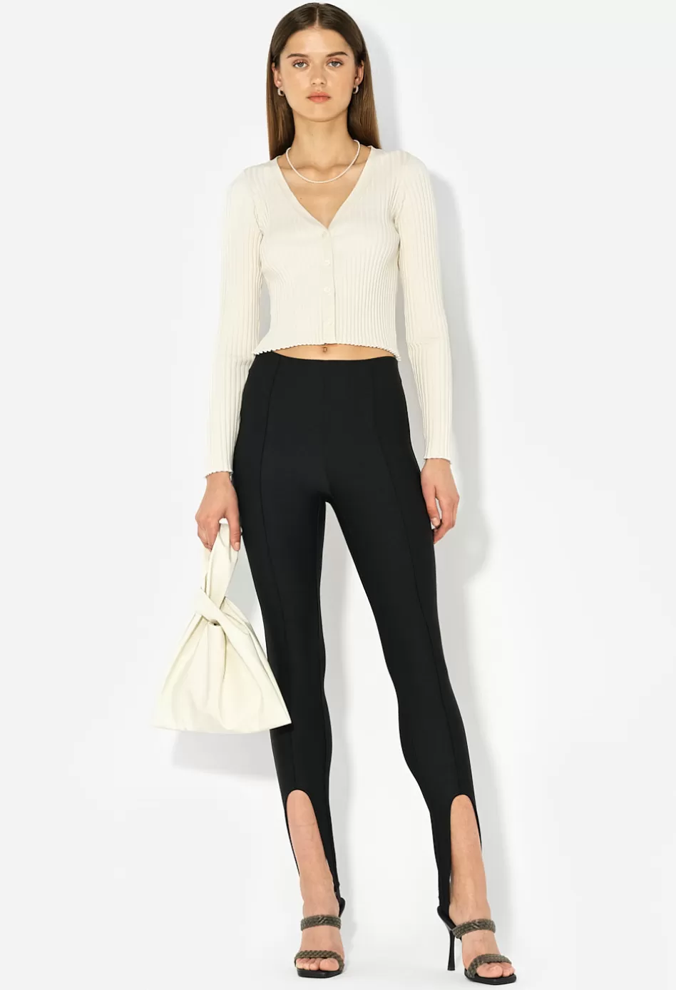 Hot JOHN ELLIOTT Ginza Rib Cropped Cardigan Feather