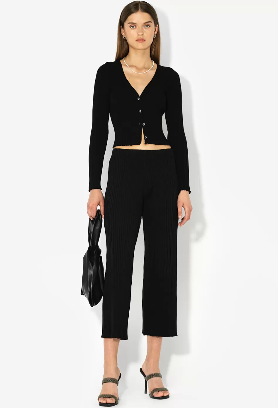 Store JOHN ELLIOTT Ginza Rib Cropped Pant Black