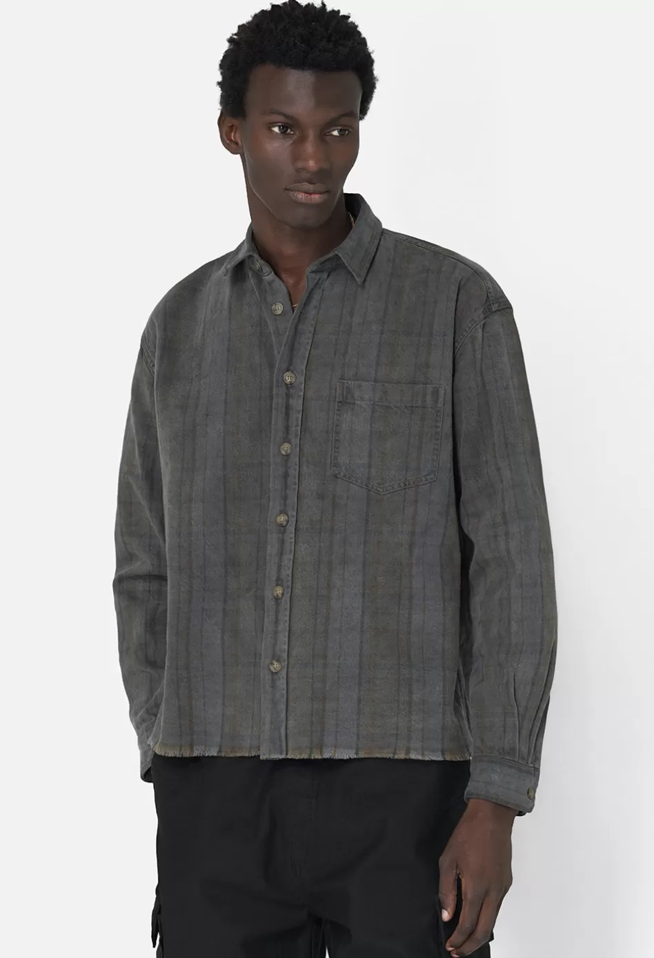 Fashion JOHN ELLIOTT Hemi Oversized Shirt KushBlack