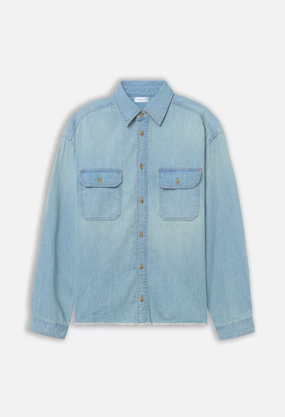 Best Sale JOHN ELLIOTT Hemi Princeton Work Shirt WashedIndigo