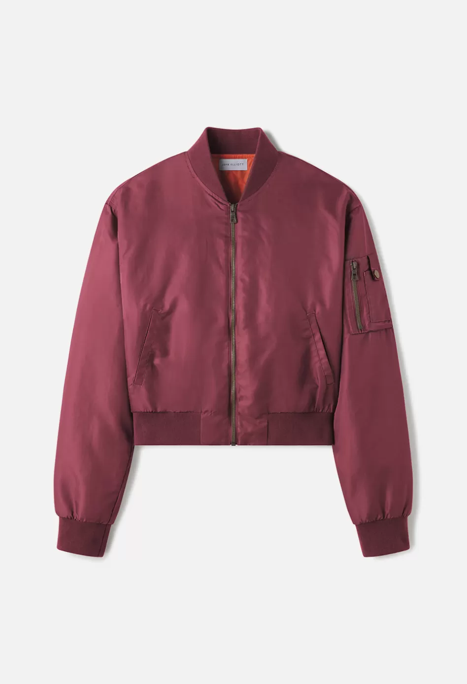 Cheap JOHN ELLIOTT Hunter Cropped Bomber Burgundy