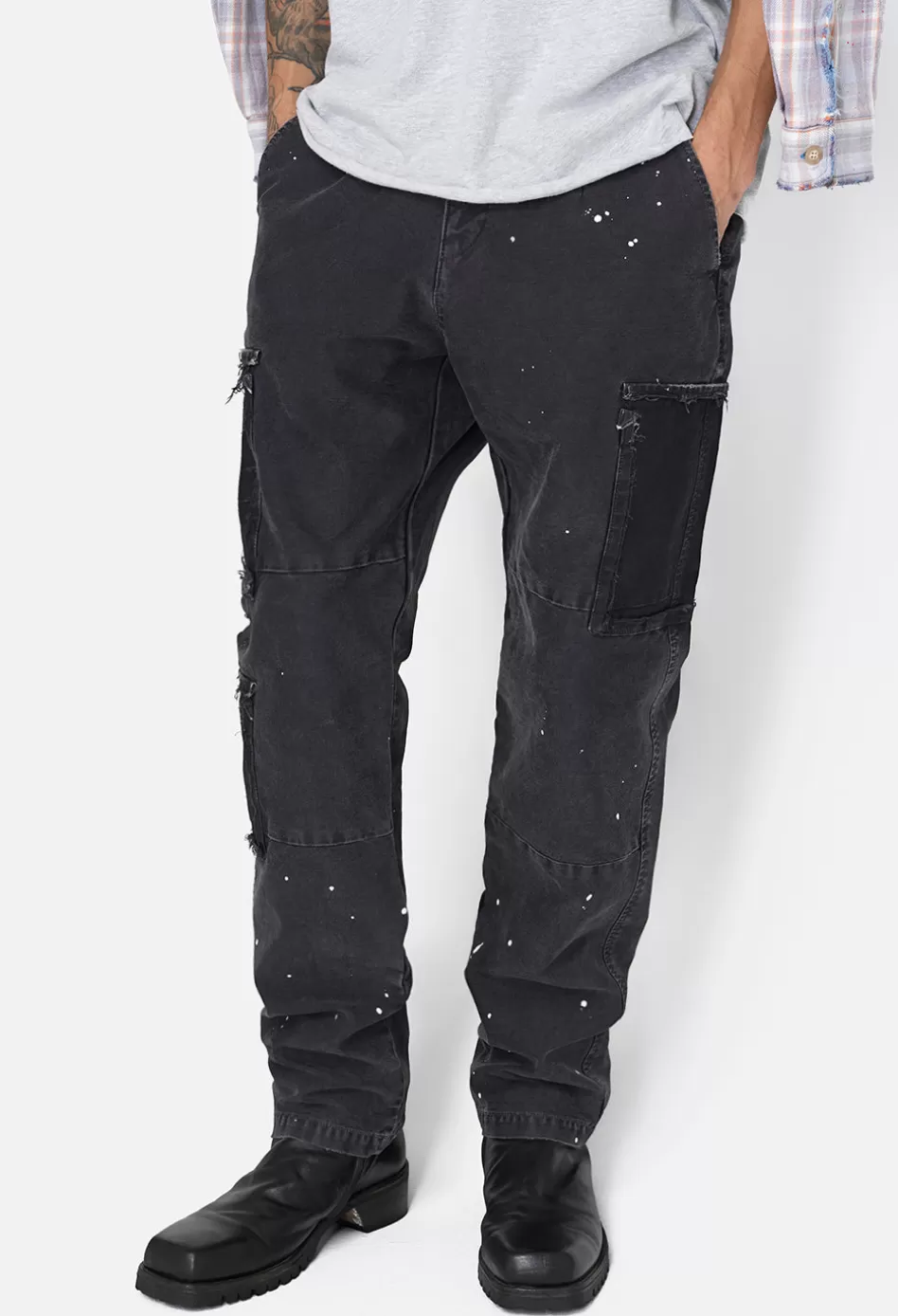 Fashion JOHN ELLIOTT JE X Mastermind Worked Utility Pant WashedBlack