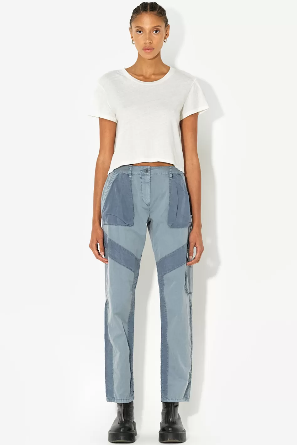 Flash Sale JOHN ELLIOTT Jersey Cropped Tee Chalk