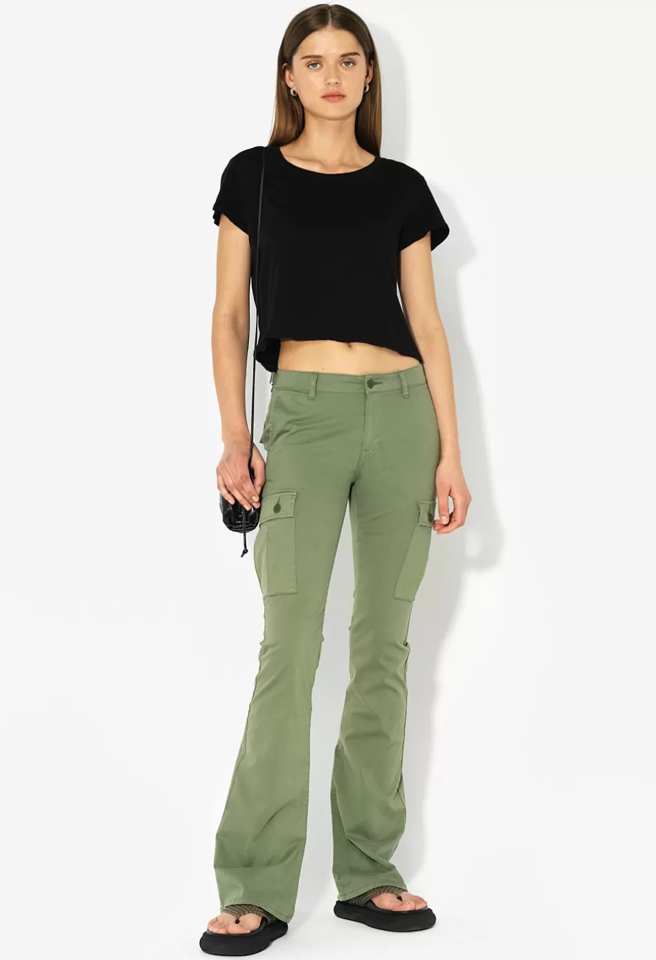 Cheap JOHN ELLIOTT Jersey Cropped Tee Black