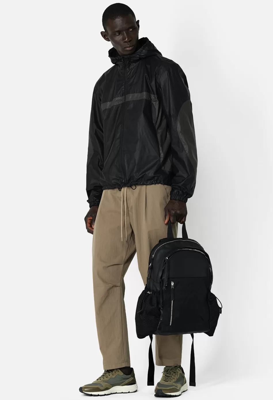 Cheap JOHN ELLIOTT Leather Adapt Anorak PaneledCharcoal