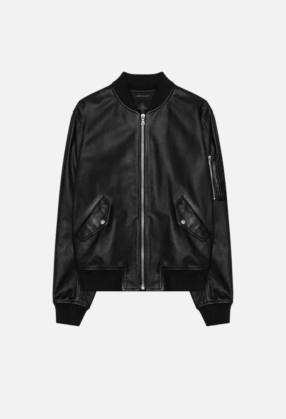 Clearance JOHN ELLIOTT Leather Bogota Bomber Black