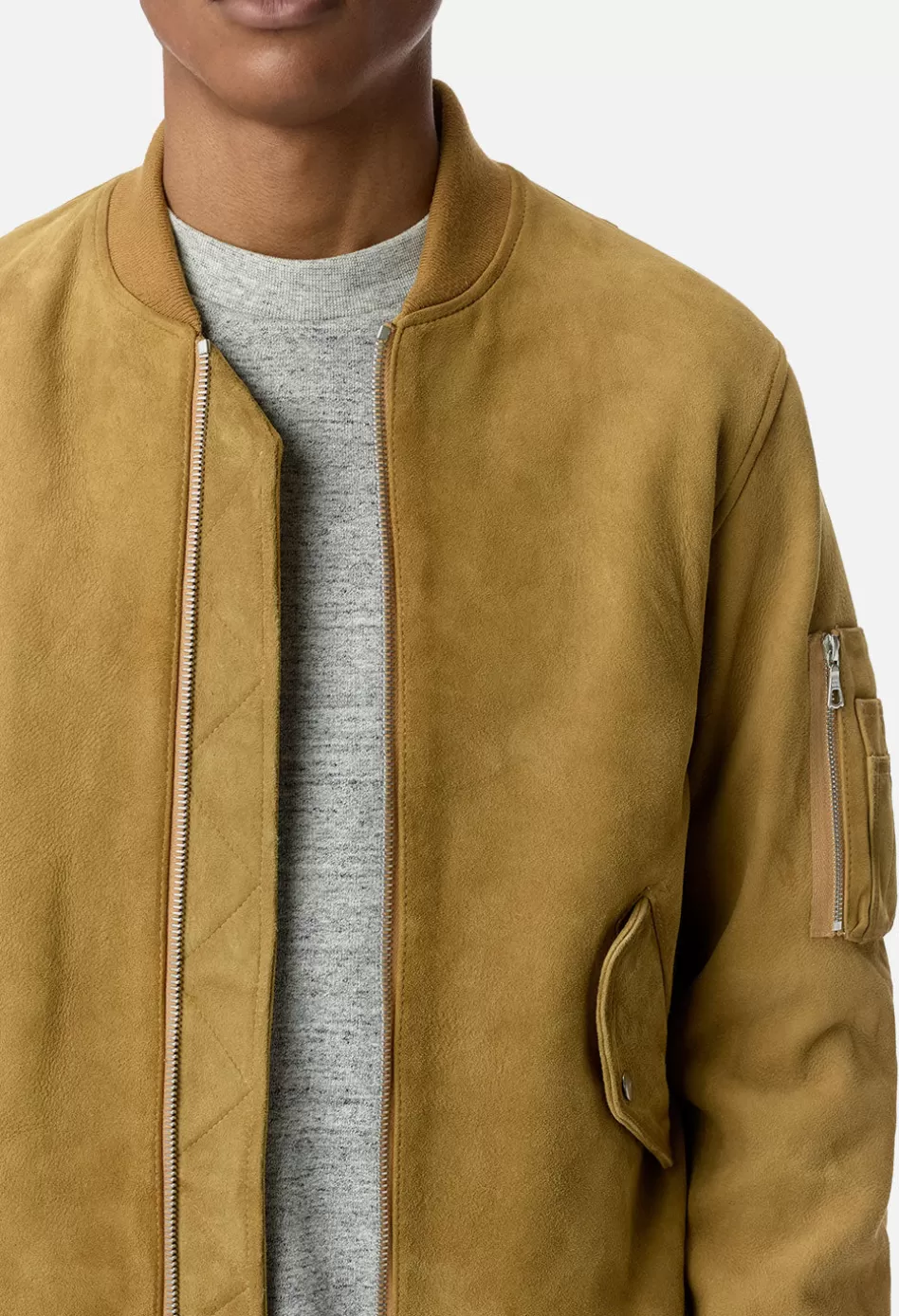 Flash Sale JOHN ELLIOTT Leather Bogota Bomber TanSuede