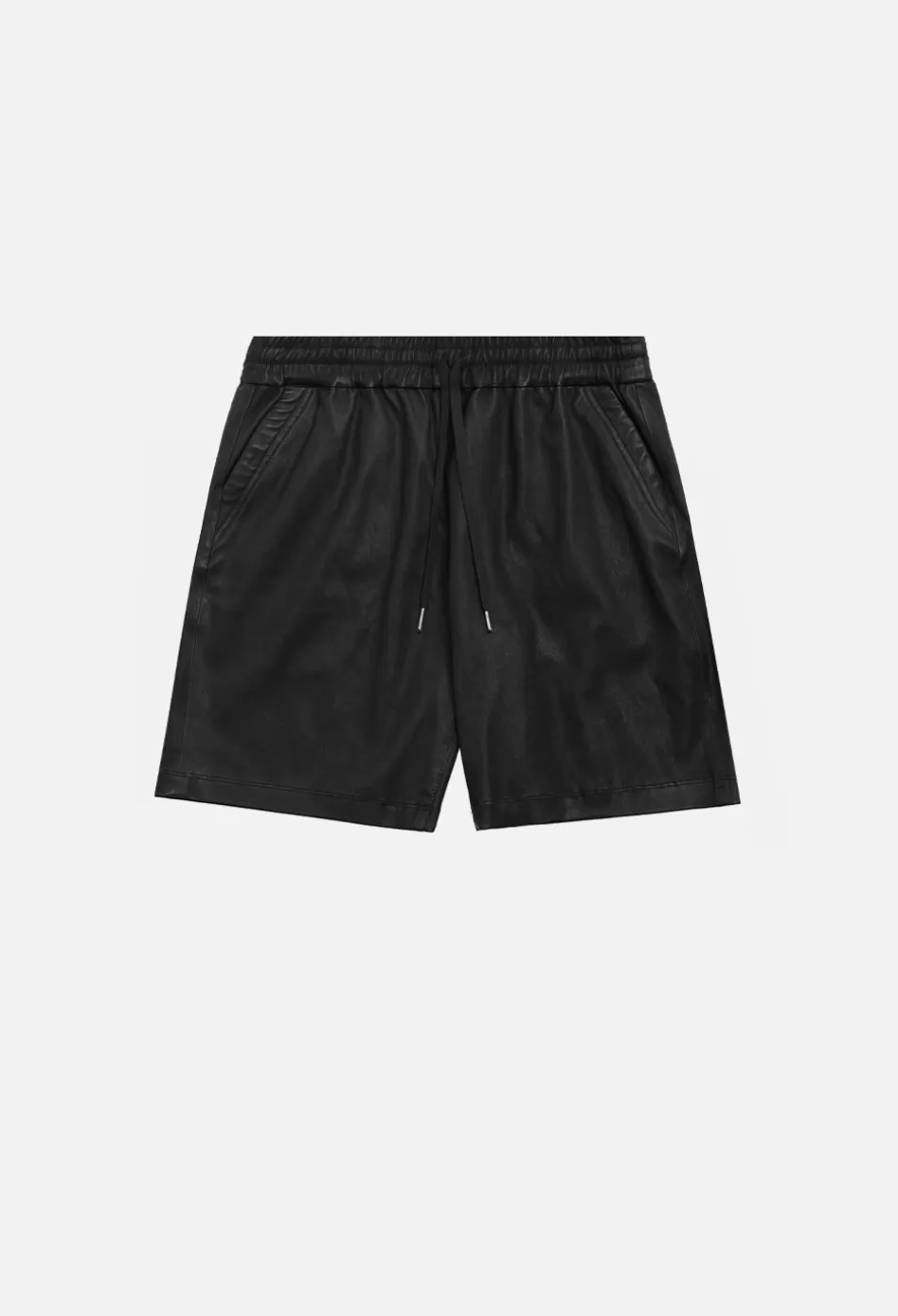 Shop JOHN ELLIOTT Leather LA Shorts Black