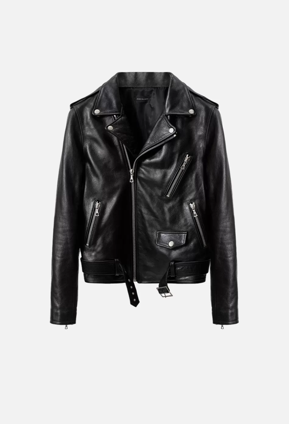 Best Sale JOHN ELLIOTT Leather Moto Jacket Black