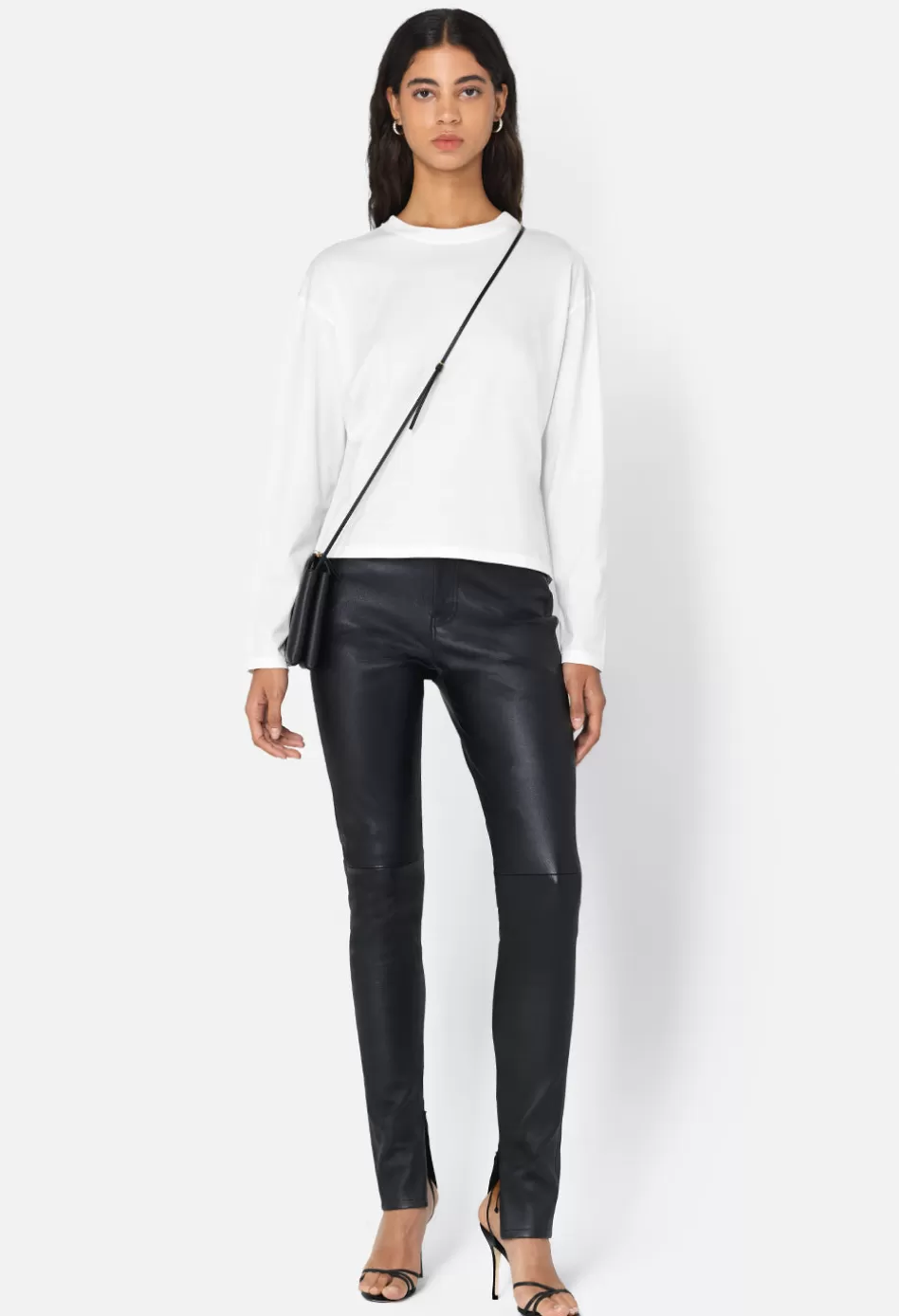 Flash Sale JOHN ELLIOTT Leather Ryder Hi Rise Skinny Black