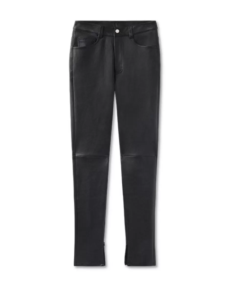 Flash Sale JOHN ELLIOTT Leather Ryder Hi Rise Skinny Black