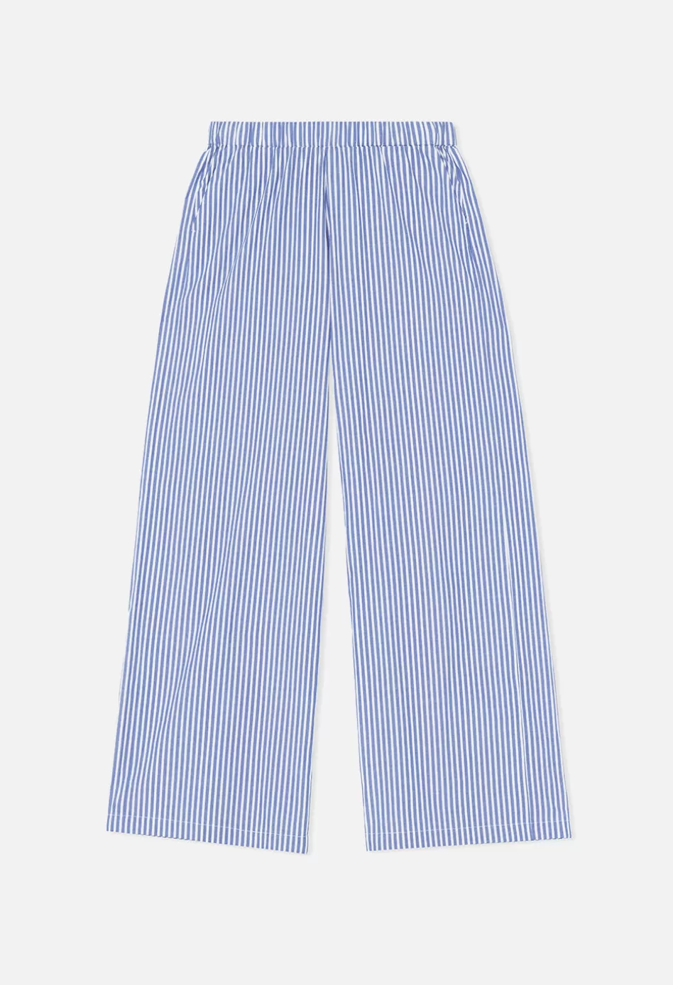 Fashion JOHN ELLIOTT Leisure Poplin Pant BlueXWhite