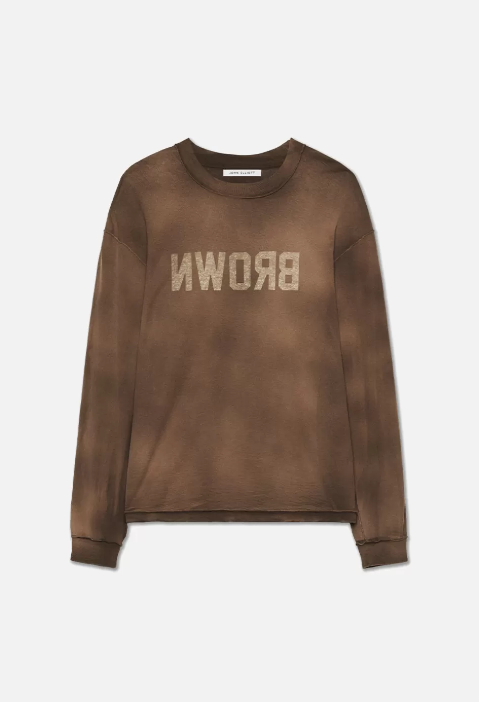 Shop JOHN ELLIOTT LS Rush Tee Brown