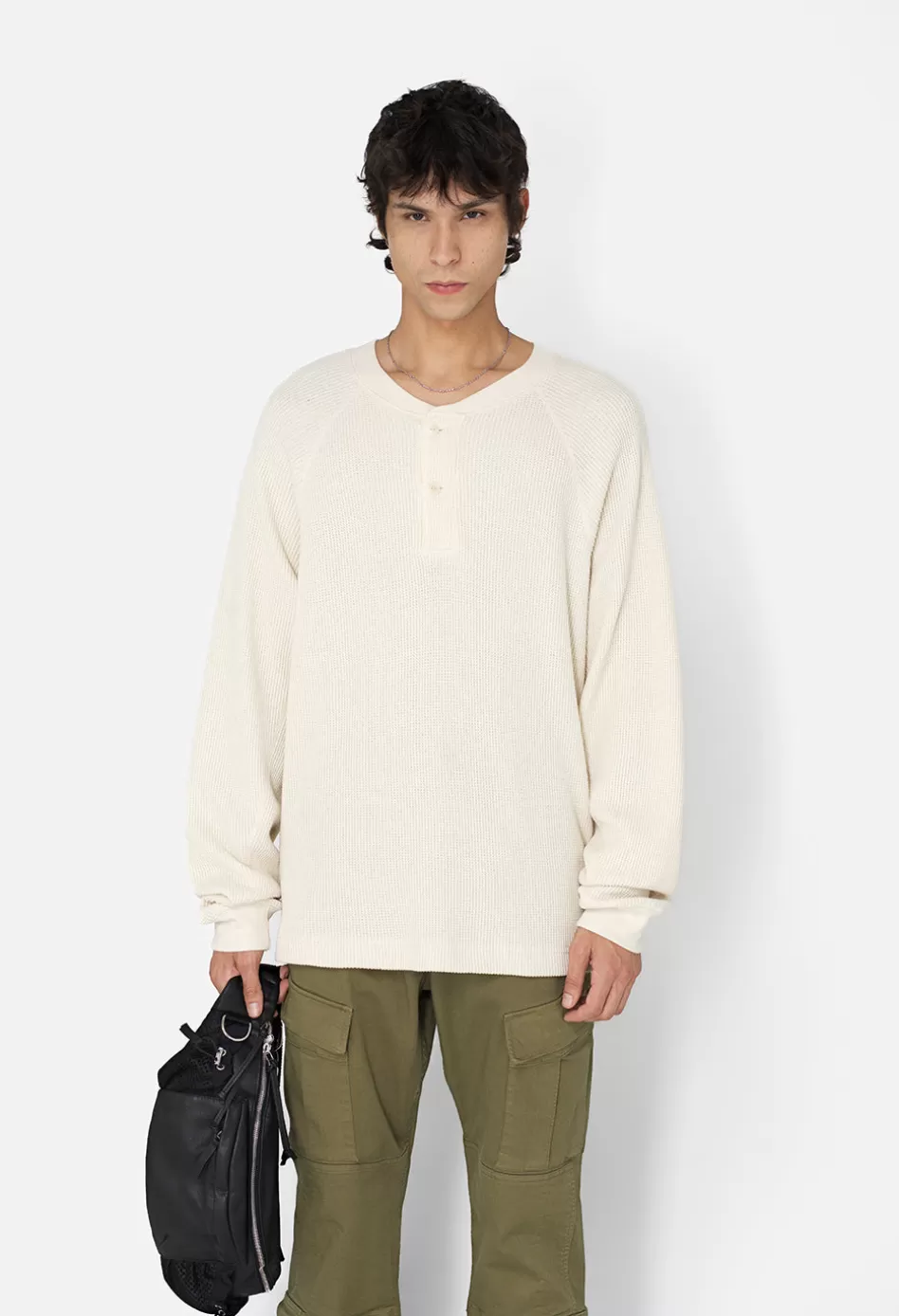 Hot JOHN ELLIOTT LS Thermal Henley Natural