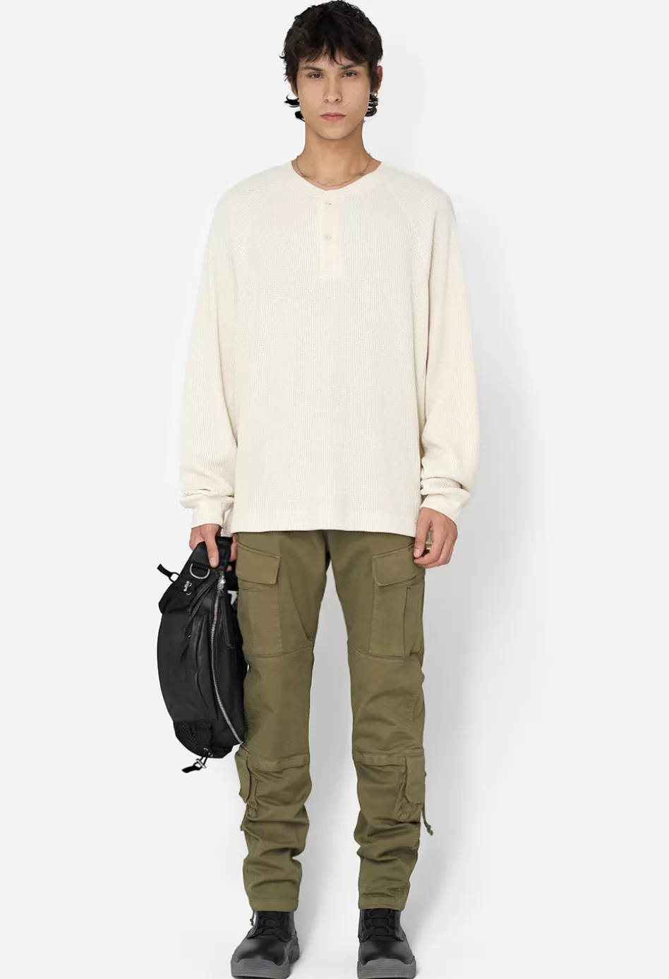 Hot JOHN ELLIOTT LS Thermal Henley Natural