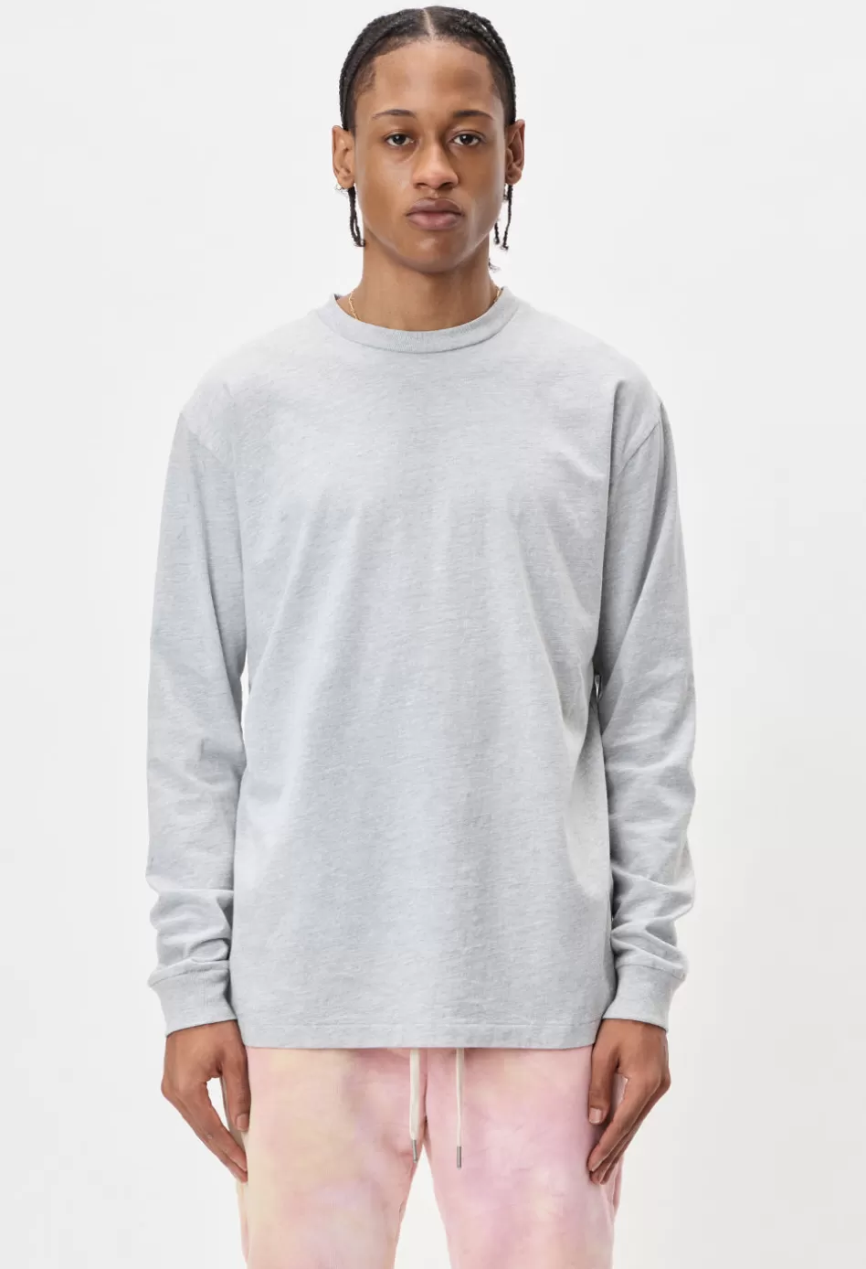 Cheap JOHN ELLIOTT LS University Tee OrganicGrey