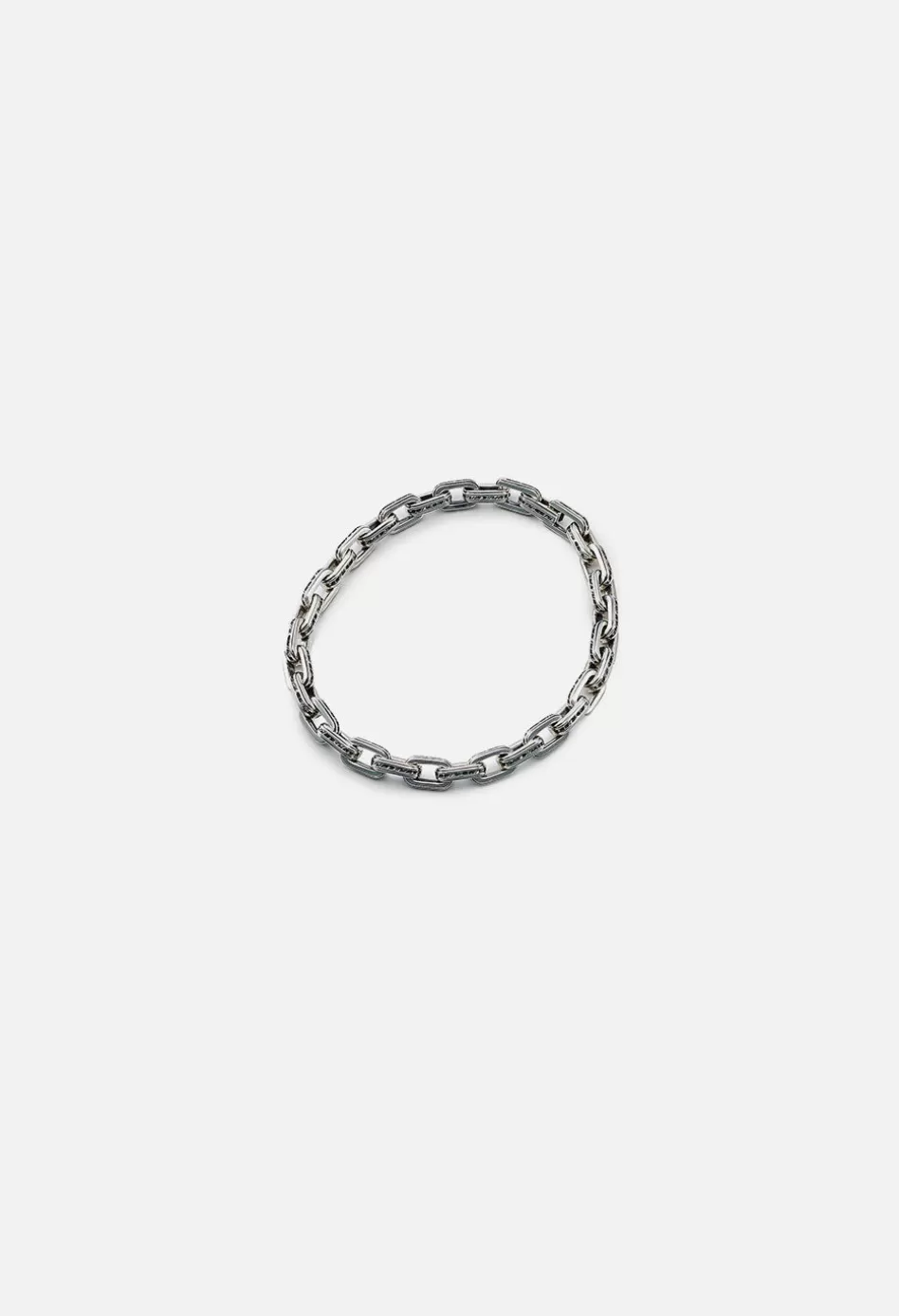 Shop JOHN ELLIOTT M.A.R.S Engraved Link Bracelet Silver