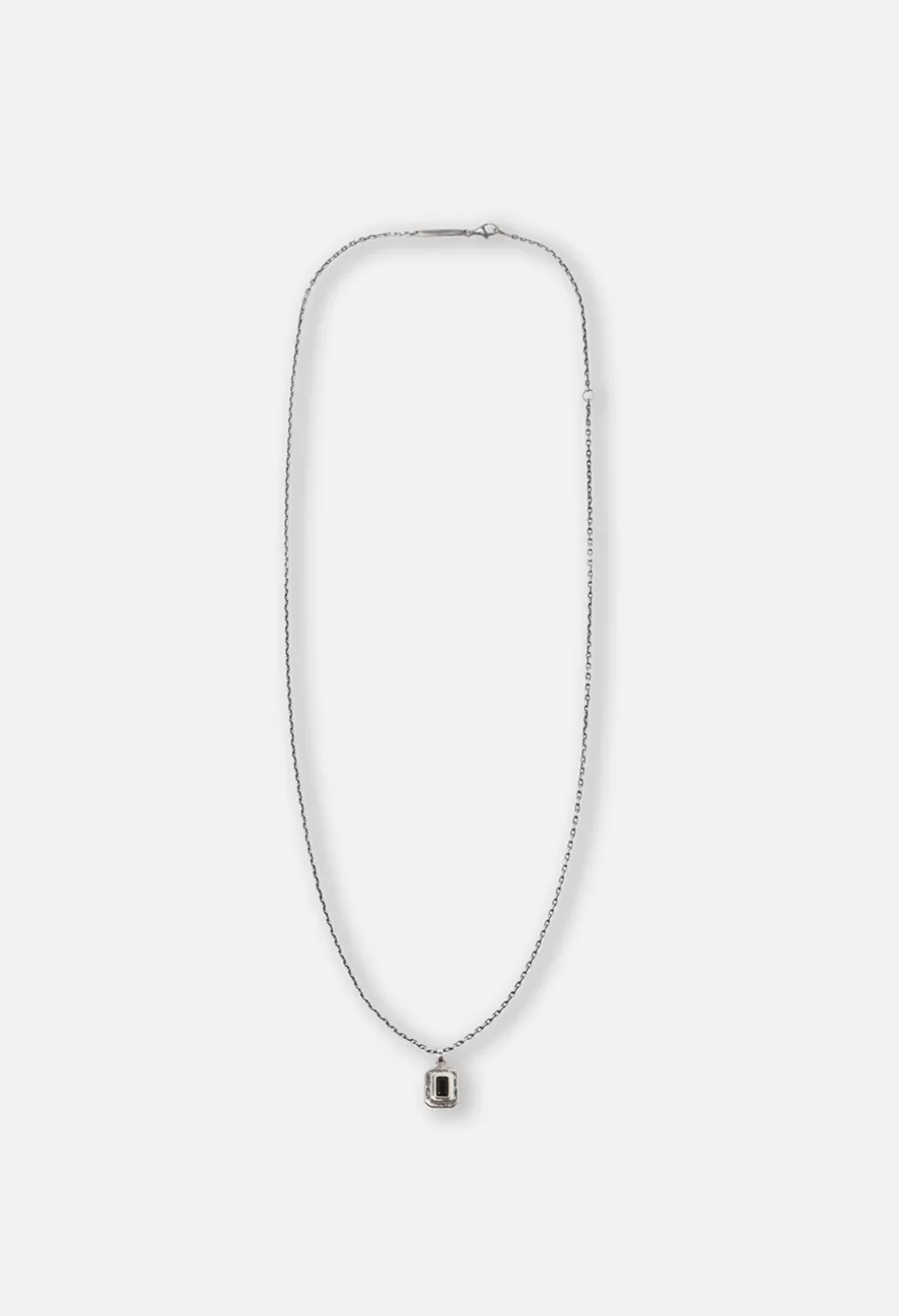 Sale JOHN ELLIOTT M.A.R.S Engraved Pendant Necklace SilverXOnyx