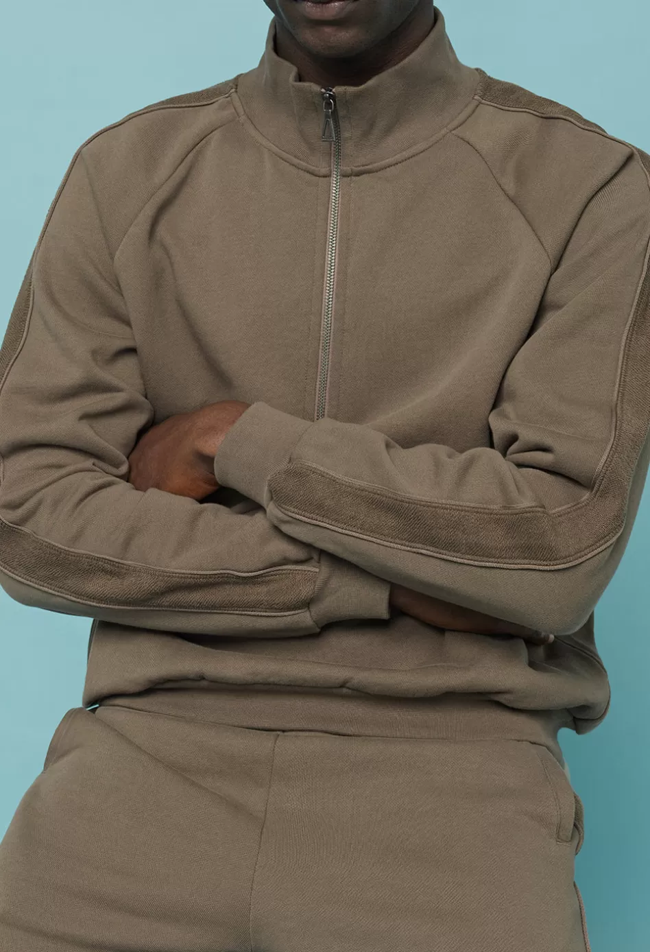 Flash Sale JOHN ELLIOTT Munich Half Zip Mocha