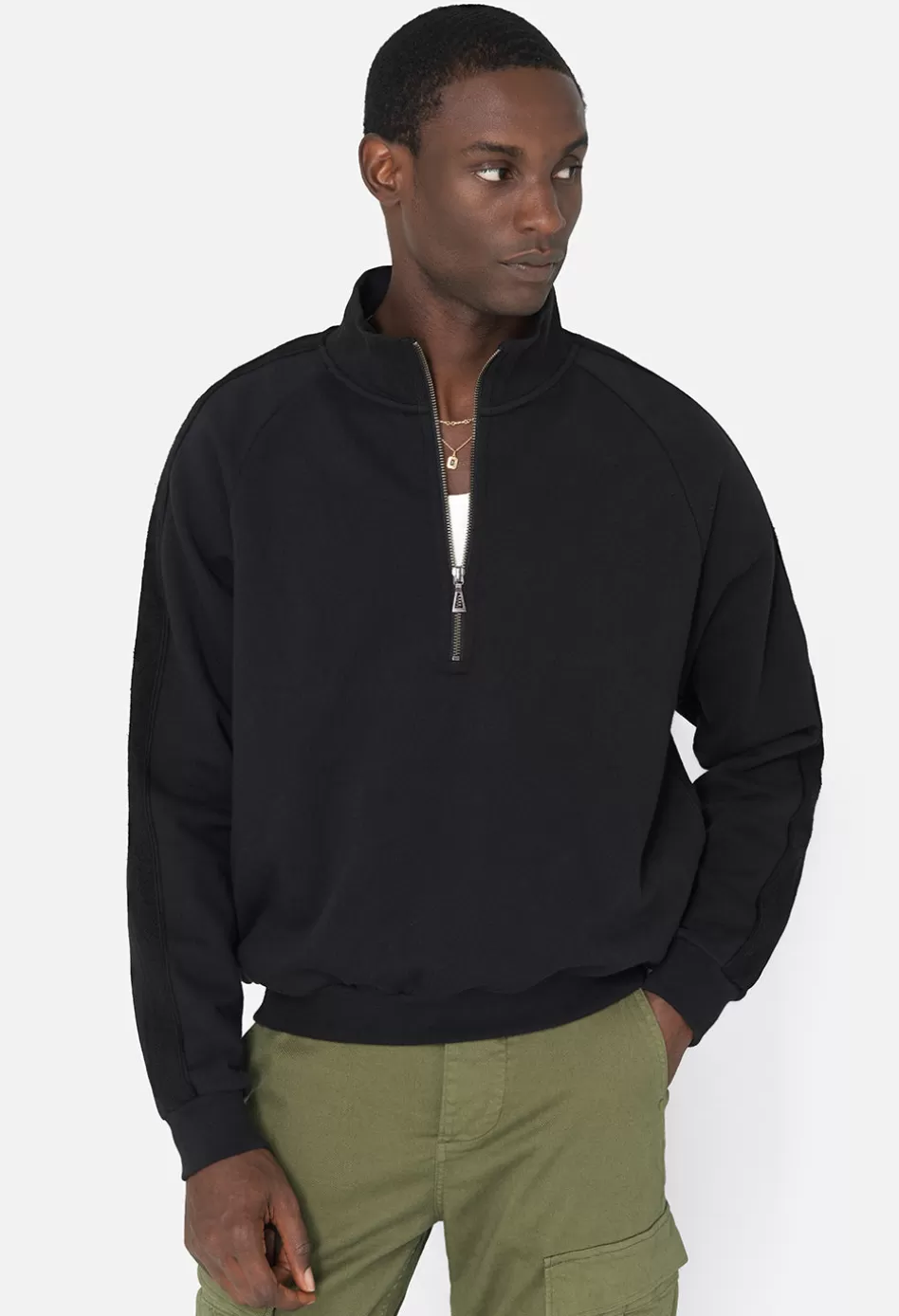 Cheap JOHN ELLIOTT Munich Half Zip Black