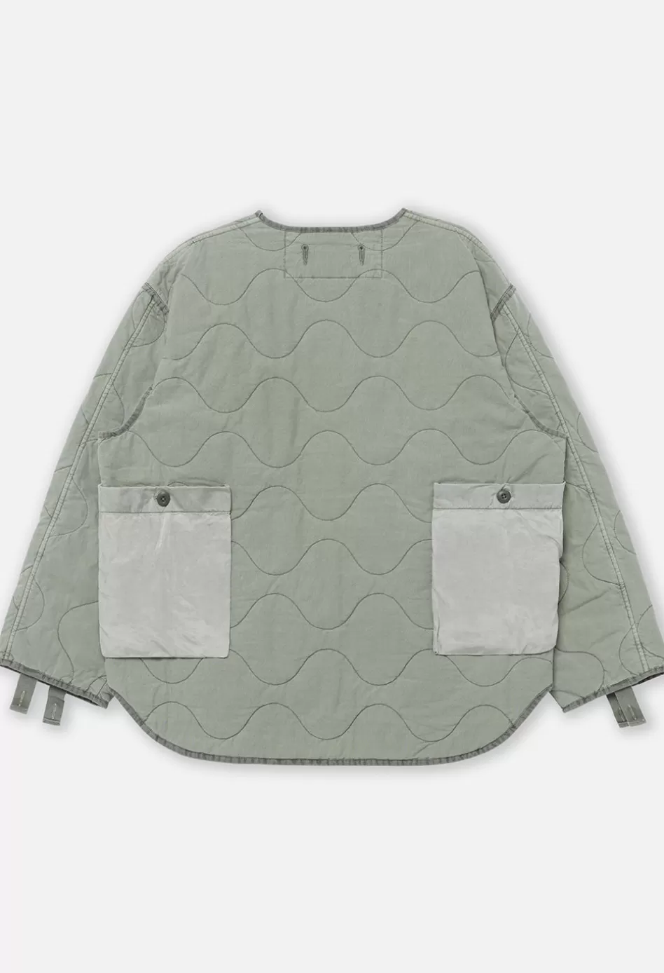 New JOHN ELLIOTT Paneled Quilted Jacket WashedOlive