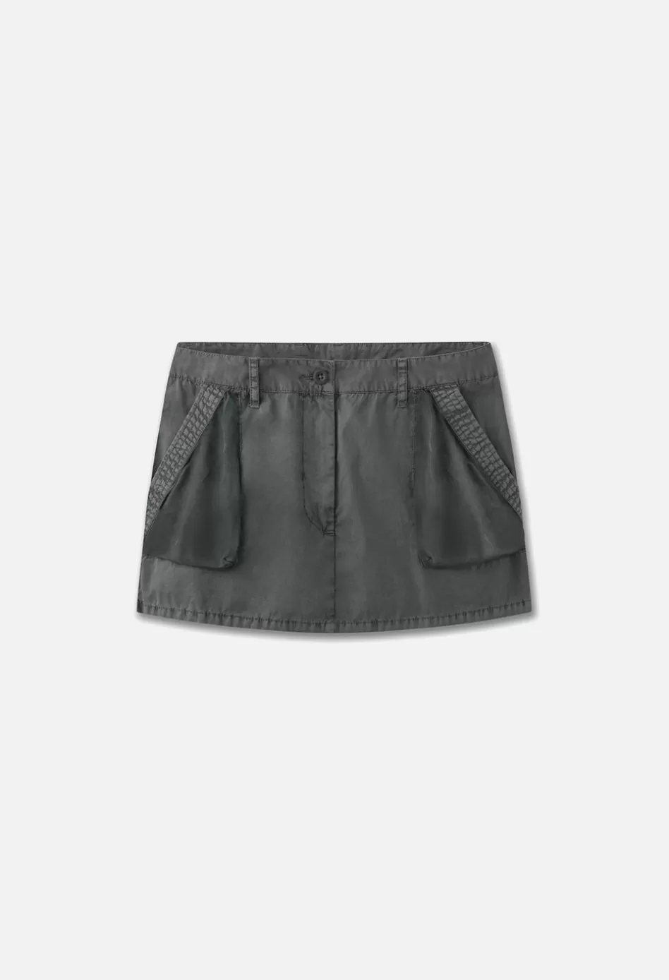 Clearance JOHN ELLIOTT Paneled Utility Mini Skirt WashedBlack