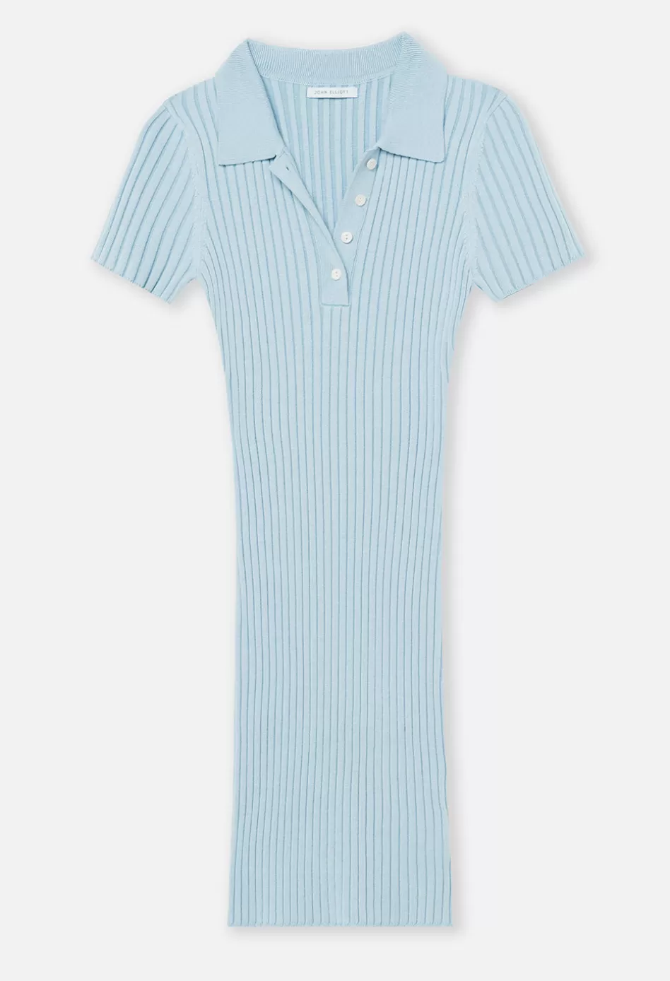 Online JOHN ELLIOTT Piper Silk Cotton Rib Polo Dress Sky