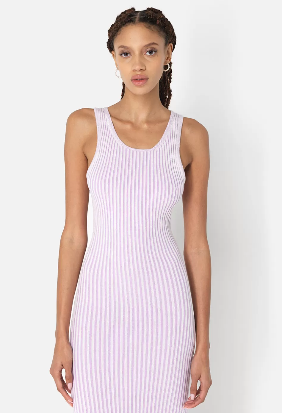 Online JOHN ELLIOTT Piper Silk Rib Dress Lavender