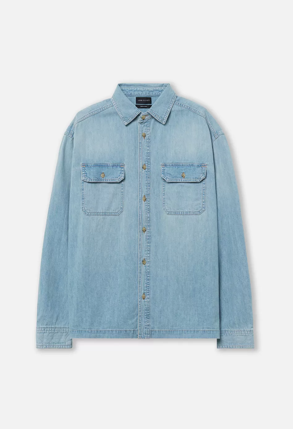 Discount JOHN ELLIOTT Princeton Work Shirt WashedIndigo